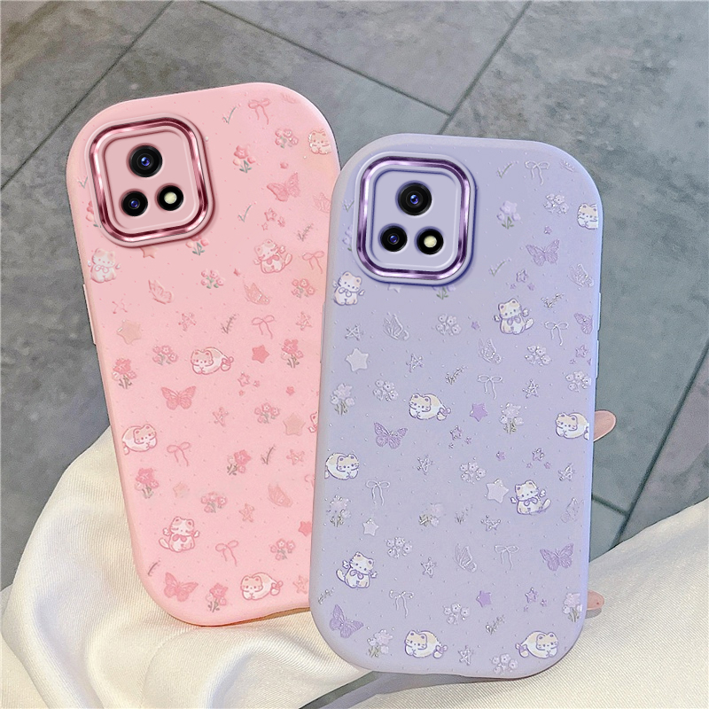 猫咪小碎花适用vivoY52s手机壳Y33s新款Y30高级Y20防摔Y74s维沃v2057a硅胶vivo全包vivi男viv0女vovi保护套