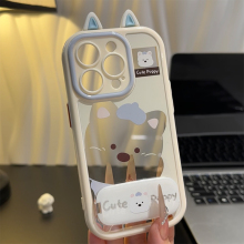 立体耳朵西高地新款适用苹果16promax手机壳iPhone15pro13小米14华为mate70pura80vivox100k60荣耀200nova12