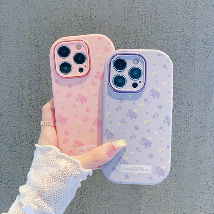 小众ins碎花高级新款适用苹果16pro手机壳iPhone15max华为mate70p60小米14荣耀300x200nova13reno11note12s18