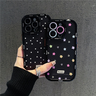ins风爱心花朵新款 适用苹果16pro手机壳iPhone15max小米14华为mate70pura80荣耀300vivox200k60nova12reno13