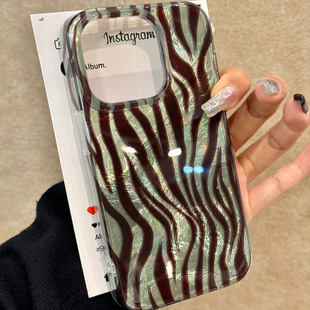 ins风美式 90x200k60p50nova11reno12s18 斑马纹适用苹果15pro手机壳iPhone16max13小米14华为mate70荣耀100