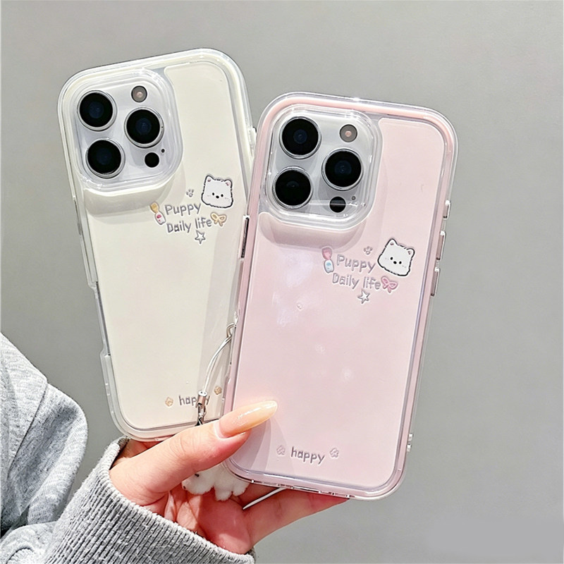 情侣happy小狗挂件新款适用苹果17Pro手机壳iPhone16max小米15华为mate80pura70k90nova14荣耀400x200reno13