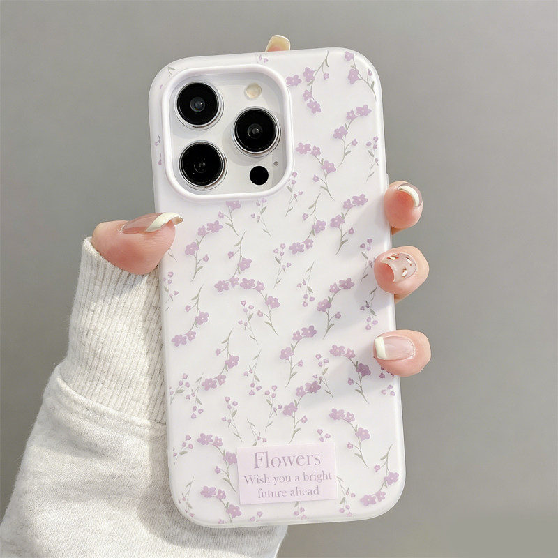 标签紫色花枝新款适用苹果17Promax手机壳iPhone16pro13小米15华为mate80pura80k90nova14荣耀500x200vivos50
