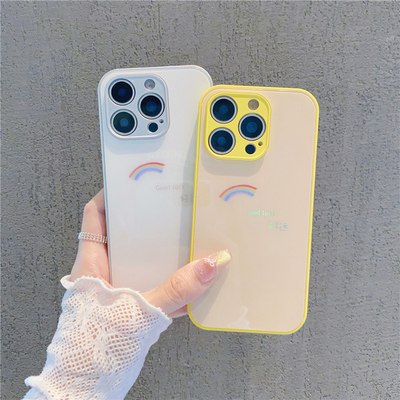 简约好运彩虹新款适用苹果15promax手机壳iPhone16pro小米14华为mate50p60k70荣耀x200opporeno13Magic5vivo