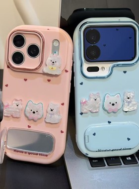 情侣爱心西高地巨好看适用苹果17Pro手机壳iPhone16max13小米15华为mate80pura70k60note14荣耀400x300findx9