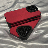 秋冬高级翻毛皮安可拉红适用苹果16promax手机壳iphone15pro12华为mate60p70小米14k80reno11荣耀x200nova13