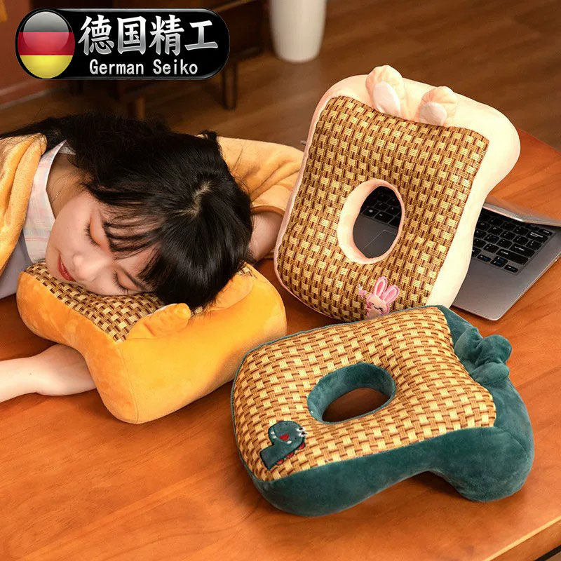 德国进口冰丝凉席午睡枕趴趴枕