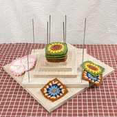 DIY手工编织沟片定型手办针织毛线定位洞洞板钩针定型板