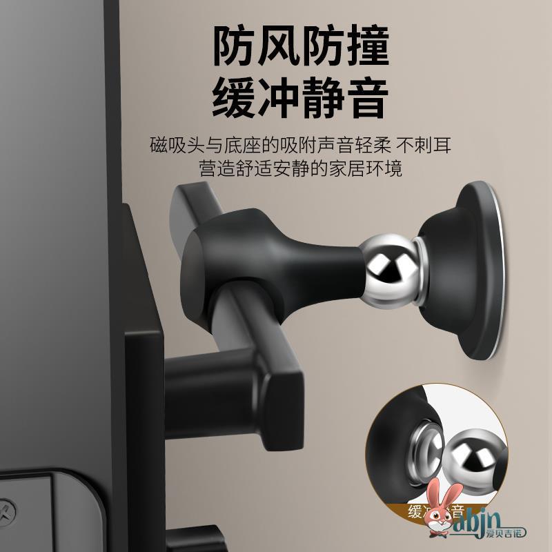 门吸免打孔新款门挡器卫生间玻璃门把手硅胶防撞强磁铁固定吸门碰
