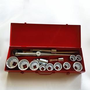 工具 供应重型套筒扳手梅花套筒头铁盒15件套重型棘轮套装