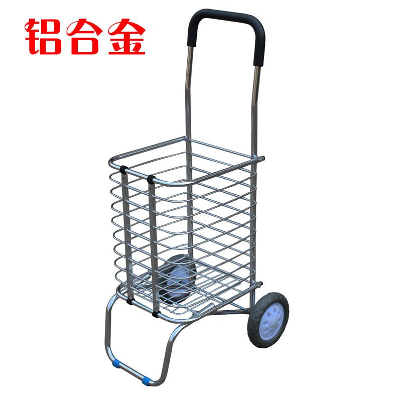 铝合金购物车可携式可折叠老人买 菜车 手拉车推车行李推车/小拉