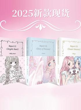 韩国domi卡通贴纸书咕卡甜美少女32张ins手帐手机壳拼贴小众第3弹