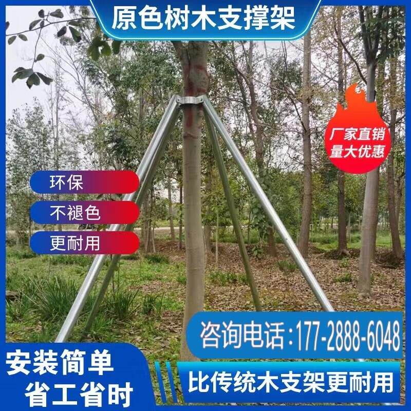 树支撑架树木支撑固定器钢管大树支撑杆树木固定支架园林绿化树撑