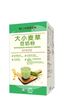 BIOGREEN（大小麦草豆奶粉）(8'sx30g)/盒 素食植物奶去皮黄豆