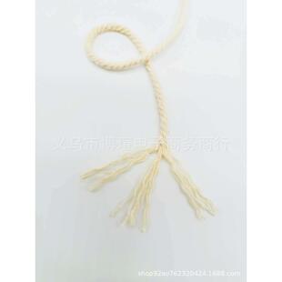 直销新款3股环保编织捆扎棉绳本白漂白麻花扭绳手工布袋空竹晾衣