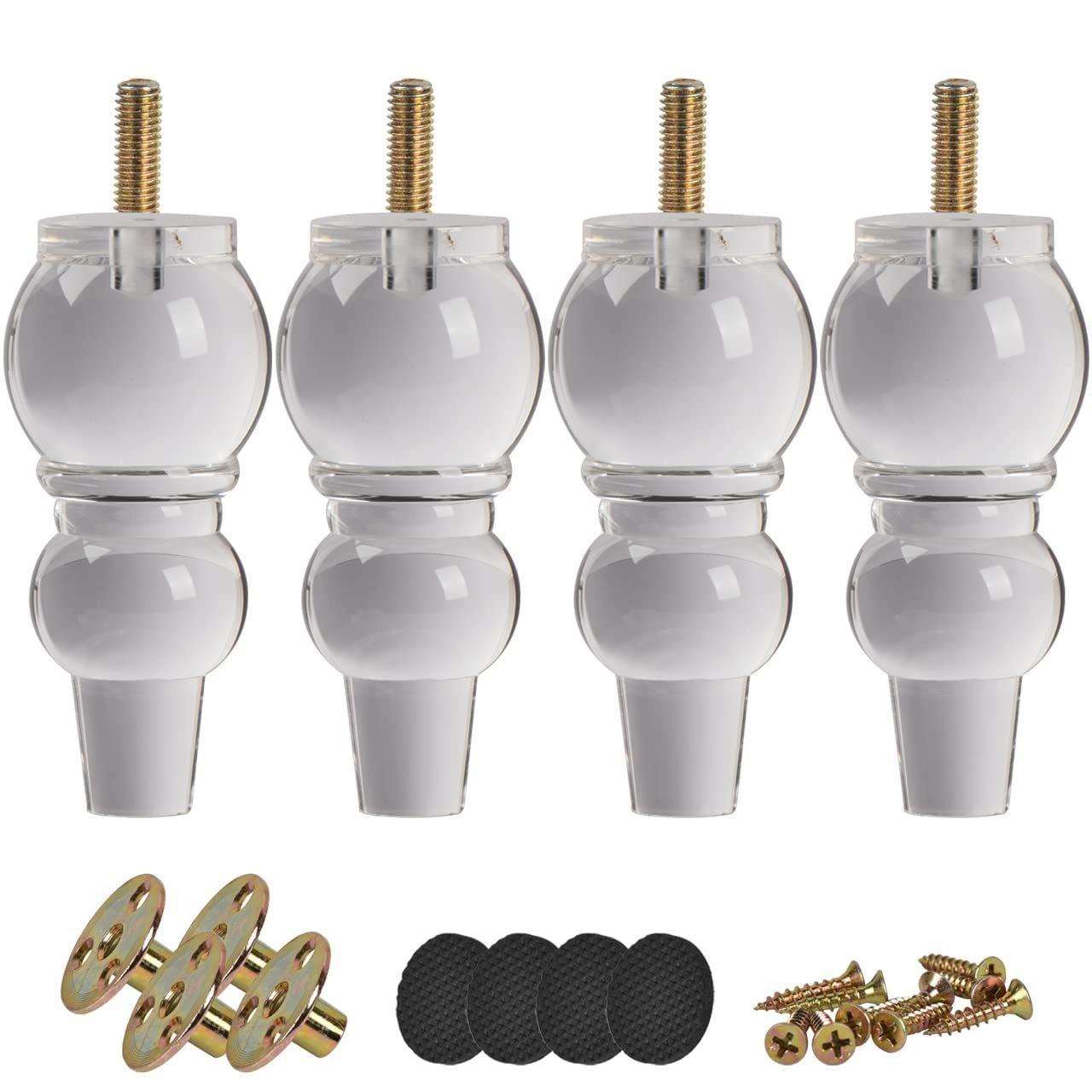 跨境亚克力葫芦桌腿现代简约沙发水晶柜脚电视柜支撑腿茶几脚台脚