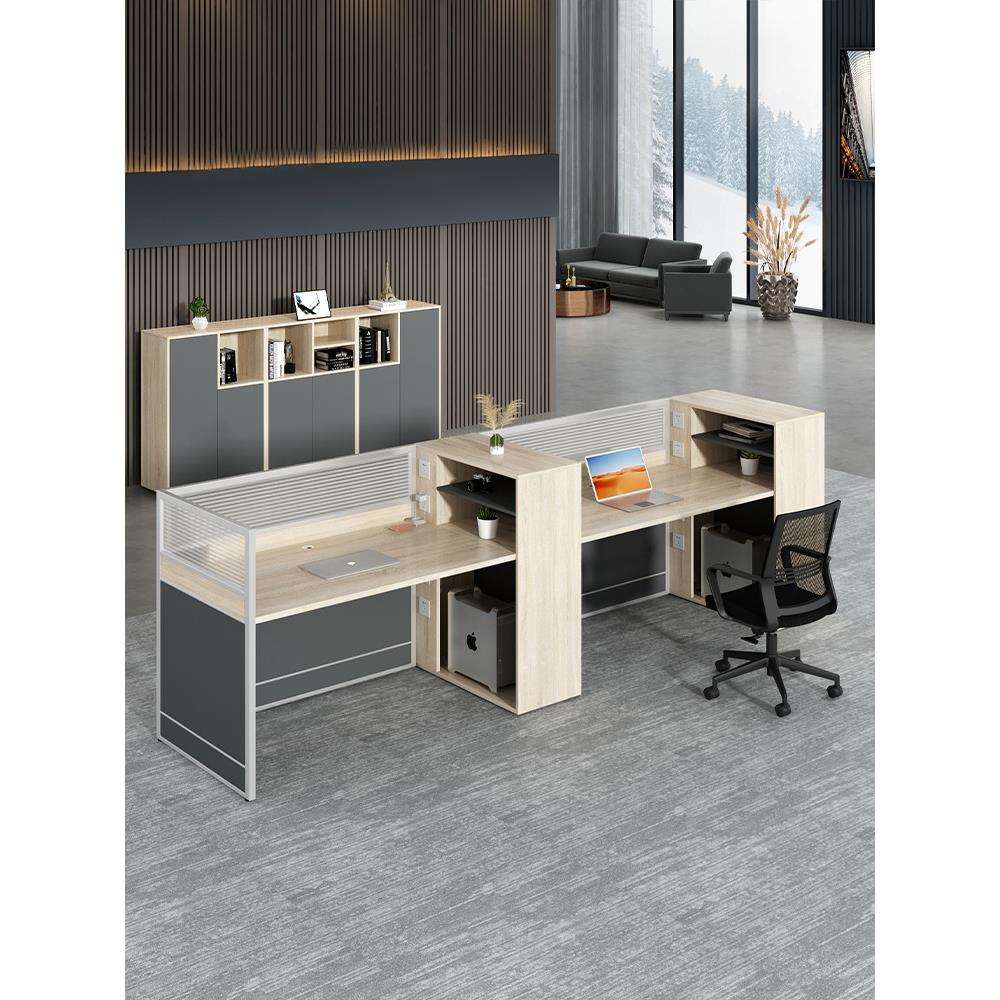 职员办公桌椅组合办公室简约员工工位家具四六人位屏风卡位办公桌