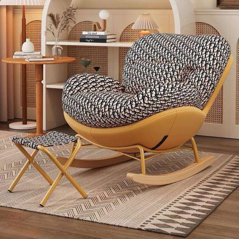 摇椅大人阳台客厅休闲躺椅蛋壳摇摇椅懒人沙发可睡可躺单人沙发椅