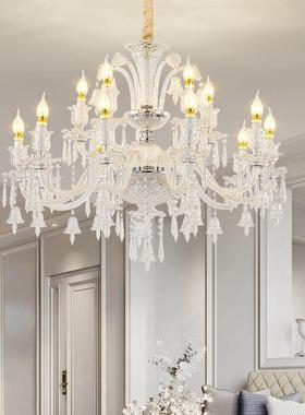法式晶吊灯新款客厅灯式欧式餐厅式57577灯大气卧书房水灯现代复