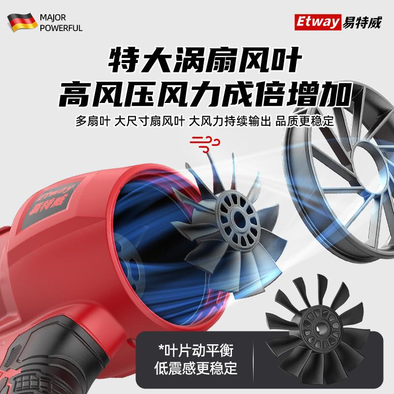 无线车载充电式涵道暴力风扇大功率锂电涡轮吹风机吸尘器洗车Hy7