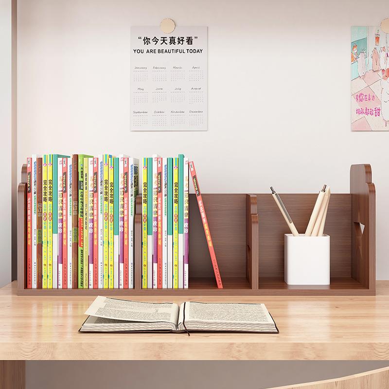 全实木立书架儿实木书架童桌面置物架学桌书架小型生书柜书架分格