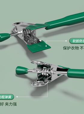 轻奢加SIN粗架伸缩衣柜家用无痕j裤k夹子防滑衣挂不锈钢裙夹晾晒