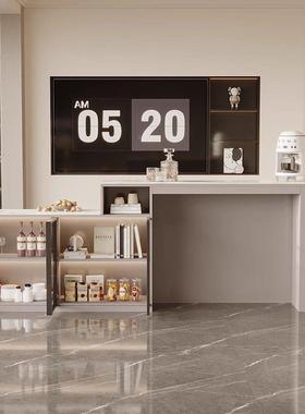 岩板吧NRY台柜实木桌用一体餐边客厅靠墙酒柜柜沙发靠背家隔断柜