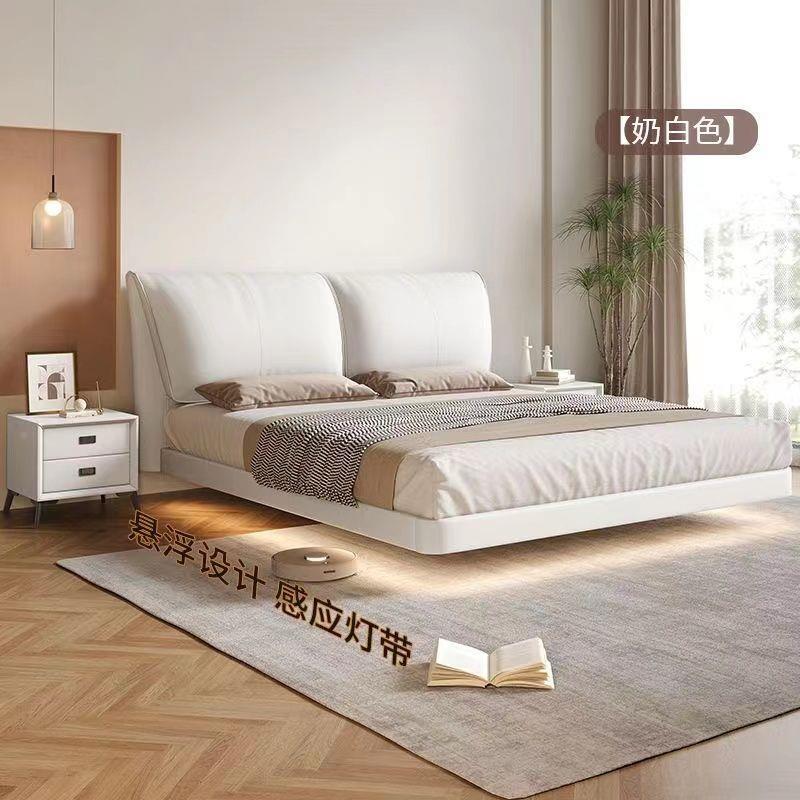 卧室悬浮床1.8米主卧双人应床1.5艺耳米单人带XDJ-755#感灯大象朵