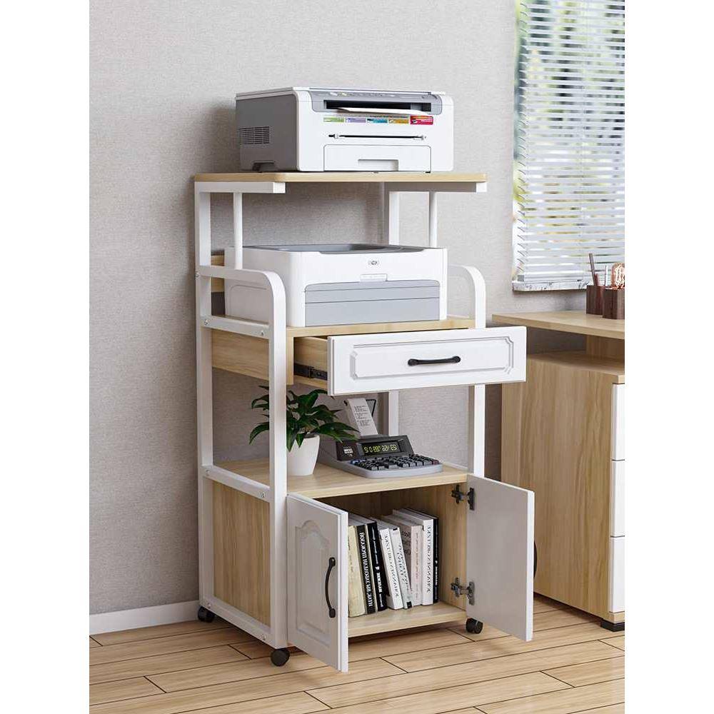 新款公落HXG地简印机置物架多层办室家用收纳架约桌打边整理架带