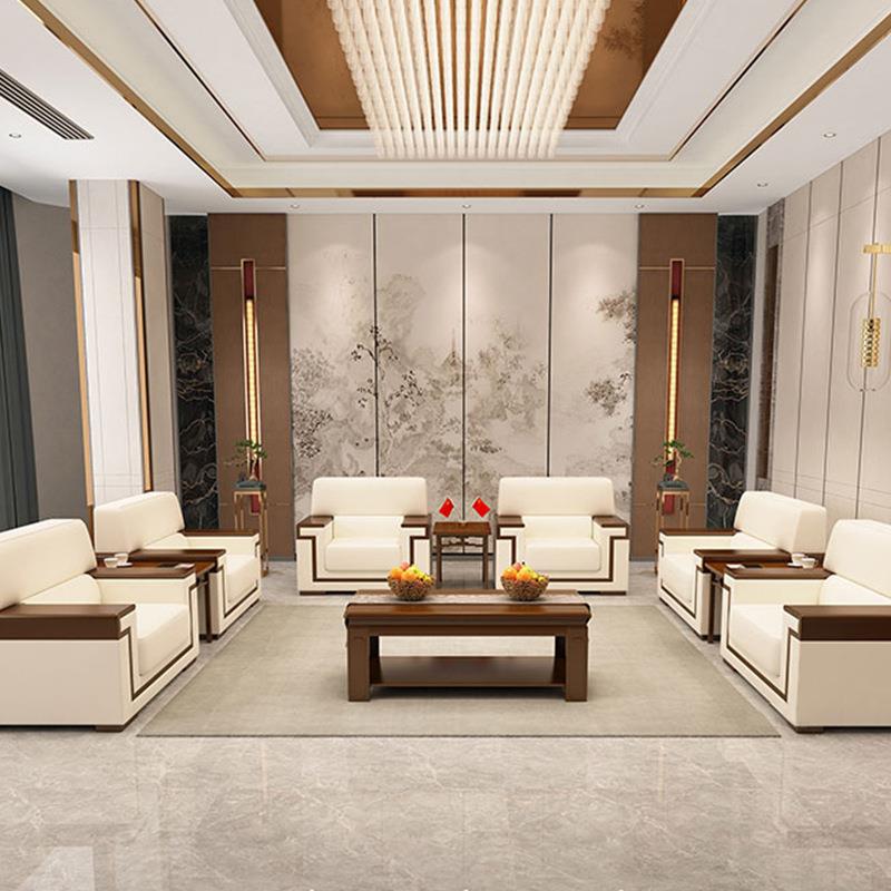 新沙中会式贵宾接沙发办公布QHR艺接待沙发待会议室洽谈发客区