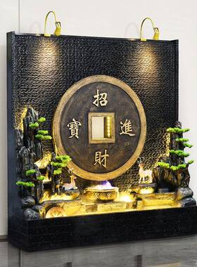 户外庭院观花园OJC别墅假山流水喷泉办公室玄关饰水幕墙装景落地