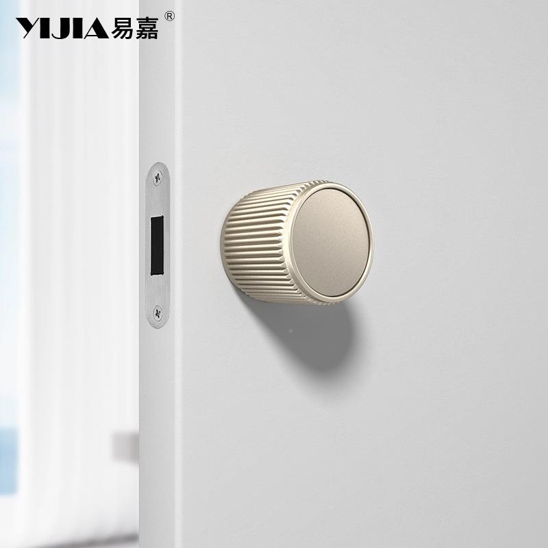 极简圆球形音卧室门锁内房F208间木门轻奢静室吸磁家用通用型门把