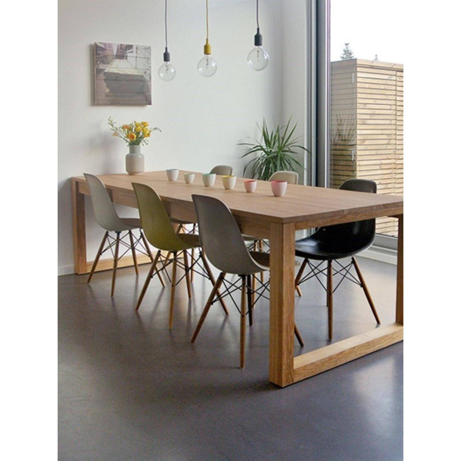 W约6loft实木会议桌长桌现代简洽谈桌中式IDM工全职员作台办新公