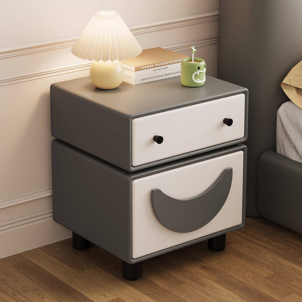 创意机器人床多头柜法式奶油风爱小户型房功能儿童可柜子MR982小