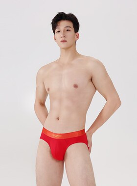 Oengus 本命年纯棉红色内裤男士内裤 男三角裤 内裤男 本命年内裤