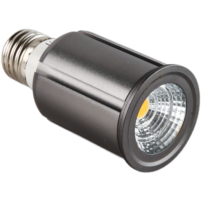 led聚光灯杯cob射灯灯泡e27螺口3w5w筒灯超亮暖白 单灯嵌入式光源