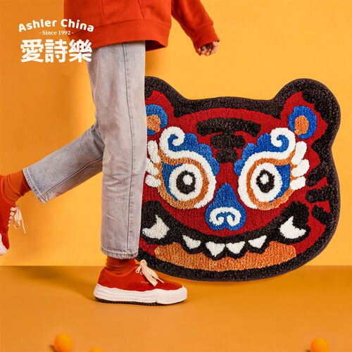 爱诗乐老虎地毯浴室吸水防滑地垫卧室卫生间门口脚垫客厅入户门垫