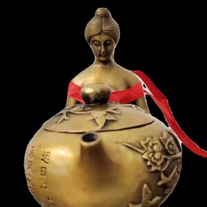 黄铜酒壶美女壶纯铜茶壶水壶客厅家居装饰品礼品古玩收藏摆件送礼