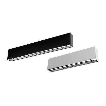 led明装线条射灯创意客厅无主灯照明吸顶式格栅线性灯过道长条形