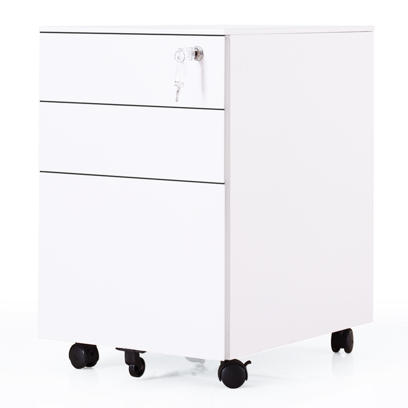 臻远办公移动柜钢制活动柜小推柜带轮移动文件柜办公室矮柜桌下柜