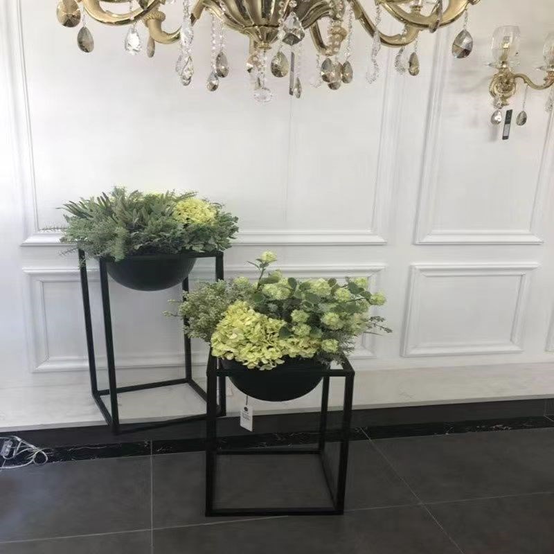 北欧简约铁艺落地式客厅花盆植物架绿萝花架子创意阳台装饰绿植架