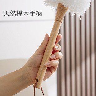 鸡毛掸子家用除尘神器实木手柄掸子除尘掸子静电吸灰大扫除掸车用