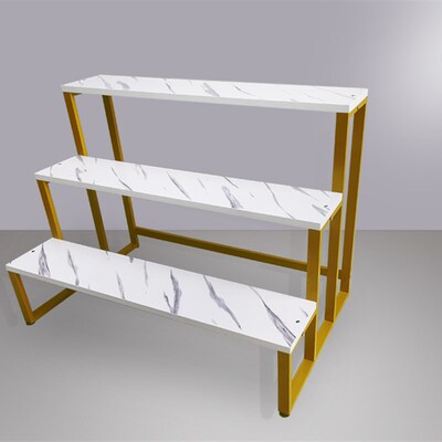 多层花架服装鞋帽包包展示架流水台梯形加宽花店花筒高低展示台桌