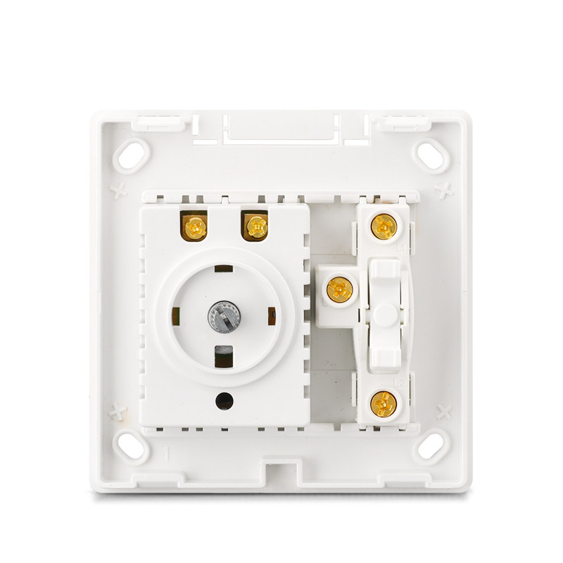 86型明装插座一开单双带调速开关220V家用电风吊扇无极变速旋钮器