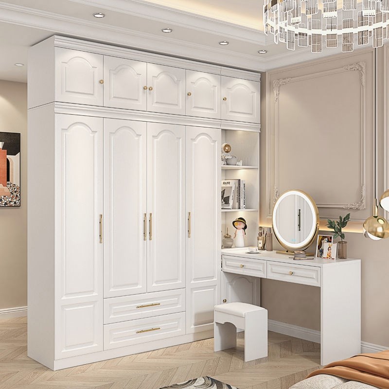 衣柜书桌一体组合家用卧室小户型儿童收纳储物学习写字办公梳妆台