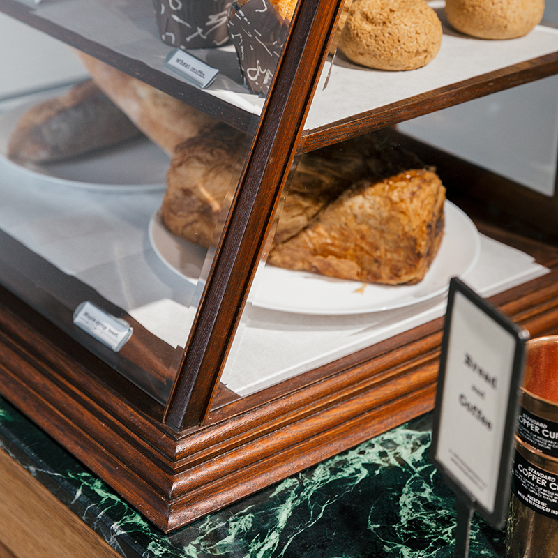 蘑菇空间 实木蛋糕面包展示柜玻璃柜 小型烘焙展柜可定制陈列柜子