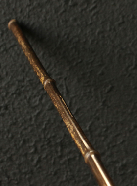 精品纯手工制作天然十几年带竹根满钉紫竹小教鞭手把件竹手杖竹棍