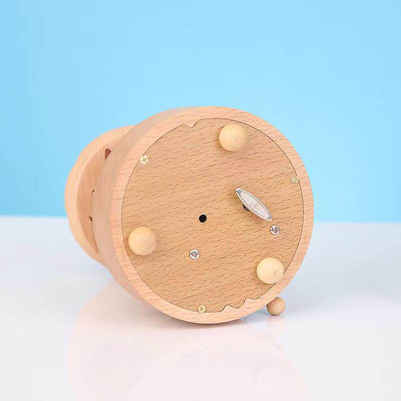 旋转木马木质音乐盒天空之城发条机芯八音盒七夕女生儿童生日礼物
