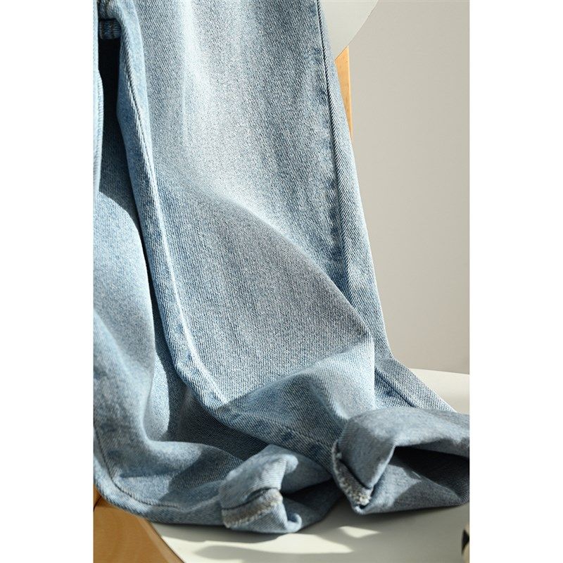 浅蓝色 儿童水洗纯棉牛仔裤 男女童直筒裤 中大童长裤春秋款童装
