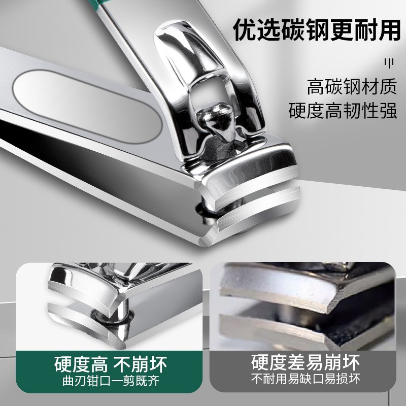 家用大号指甲钳修甲全套便携指甲剪套装不锈钢指甲刀套装高档